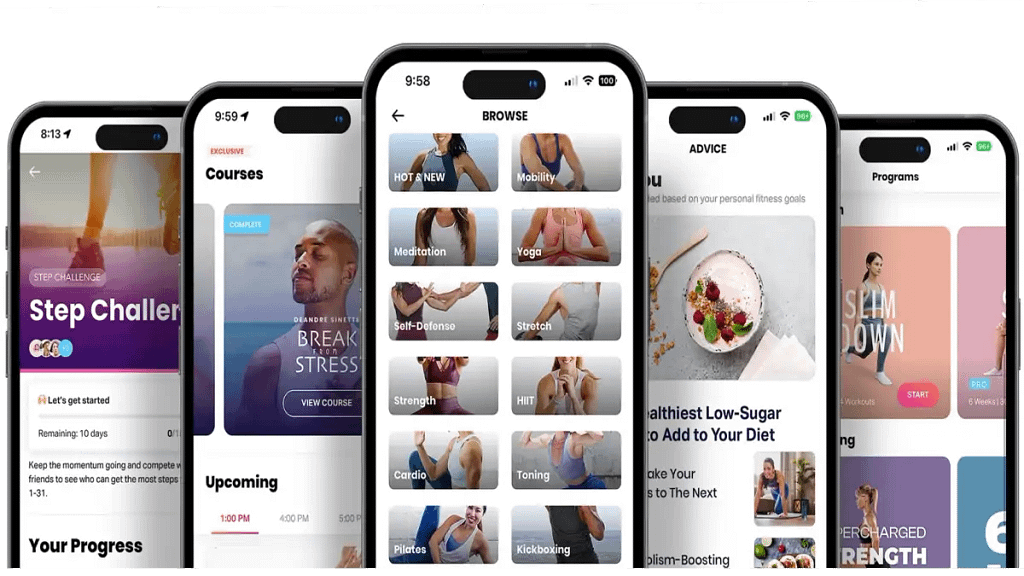 Apps gratuitos fitness, aplicativos, mostrando exercícios de fitness no blog Conversa Pronta.