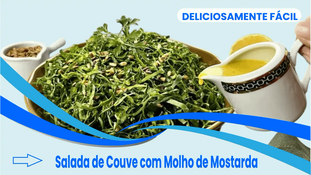 salada de Couve com Molho de Mostarda receitas blog Dica Pronta
