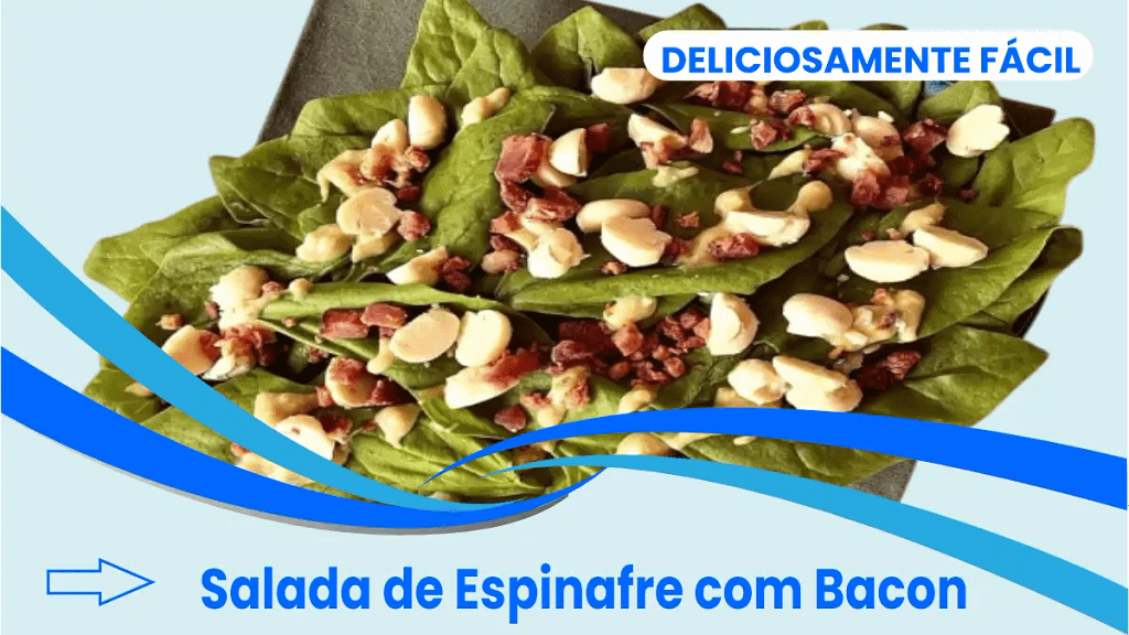 Salada de espinafre com bacon crocante no blog Dica Pronta