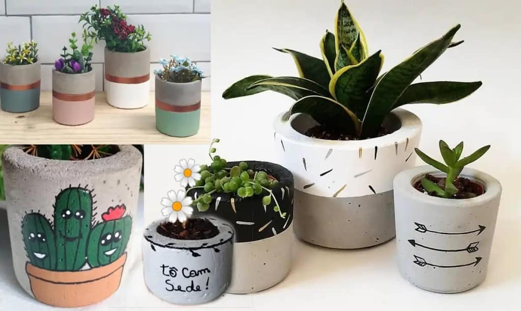 Renda extra, idéia de negócio com cimento. Artesanato criativo.