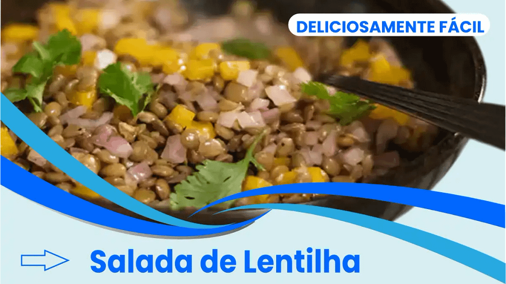 Salada de lentilhas com hortelã no blog Dica Pronta